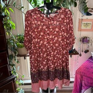 Floral Pink Women's Dress
